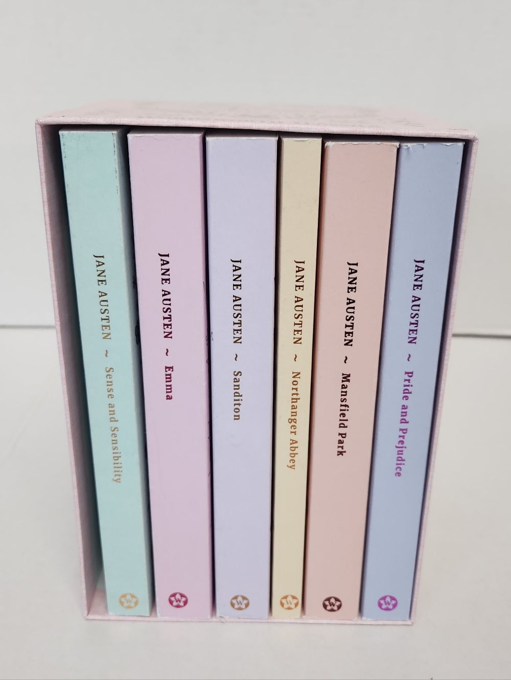 Wordsworth Jane Austen Shelf Ready 6 Book Collection Pink Box Edition Like New